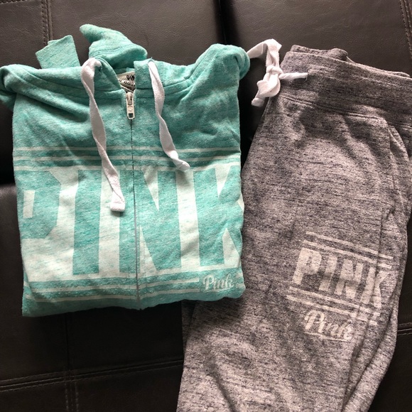 PINK full zip hoodie. Size XS. - Picture 6 of 6